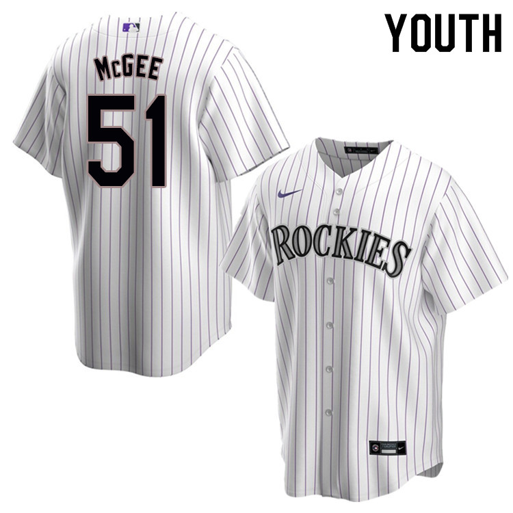 Nike Youth #51 Jake McGee Colorado Rockies Baseball Jerseys Sale-White - Click Image to Close